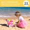 Summer Beach Dump Truck - Sand Toy Set of 5 - Kids Dump Truck - 4 Multicolored Shovels and 1 Pink Sand Truck (5.9" H x 8.2" L x 5.7" W) - Ideal for Sandcastles & Outdoor Adventures
